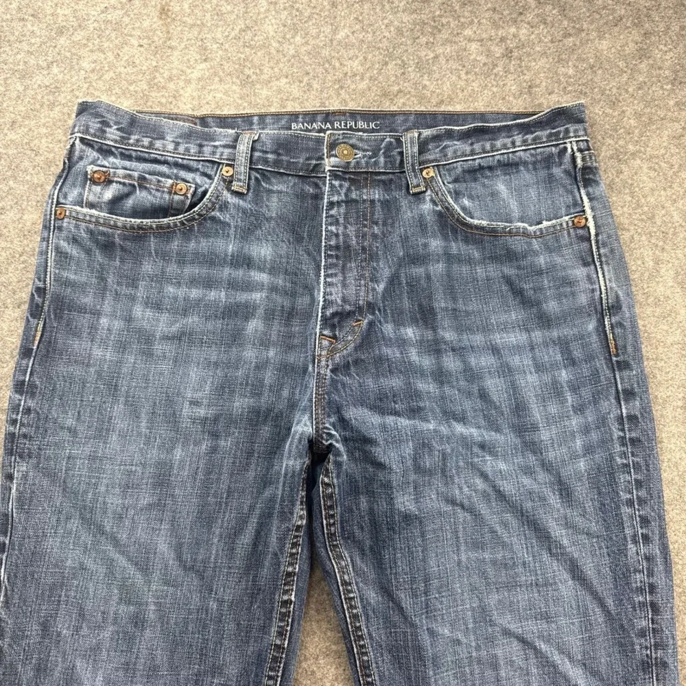 Banana Republic Jeans Mens 34x30 Straight Fit Selvedge Denim 100% Cotton Blue